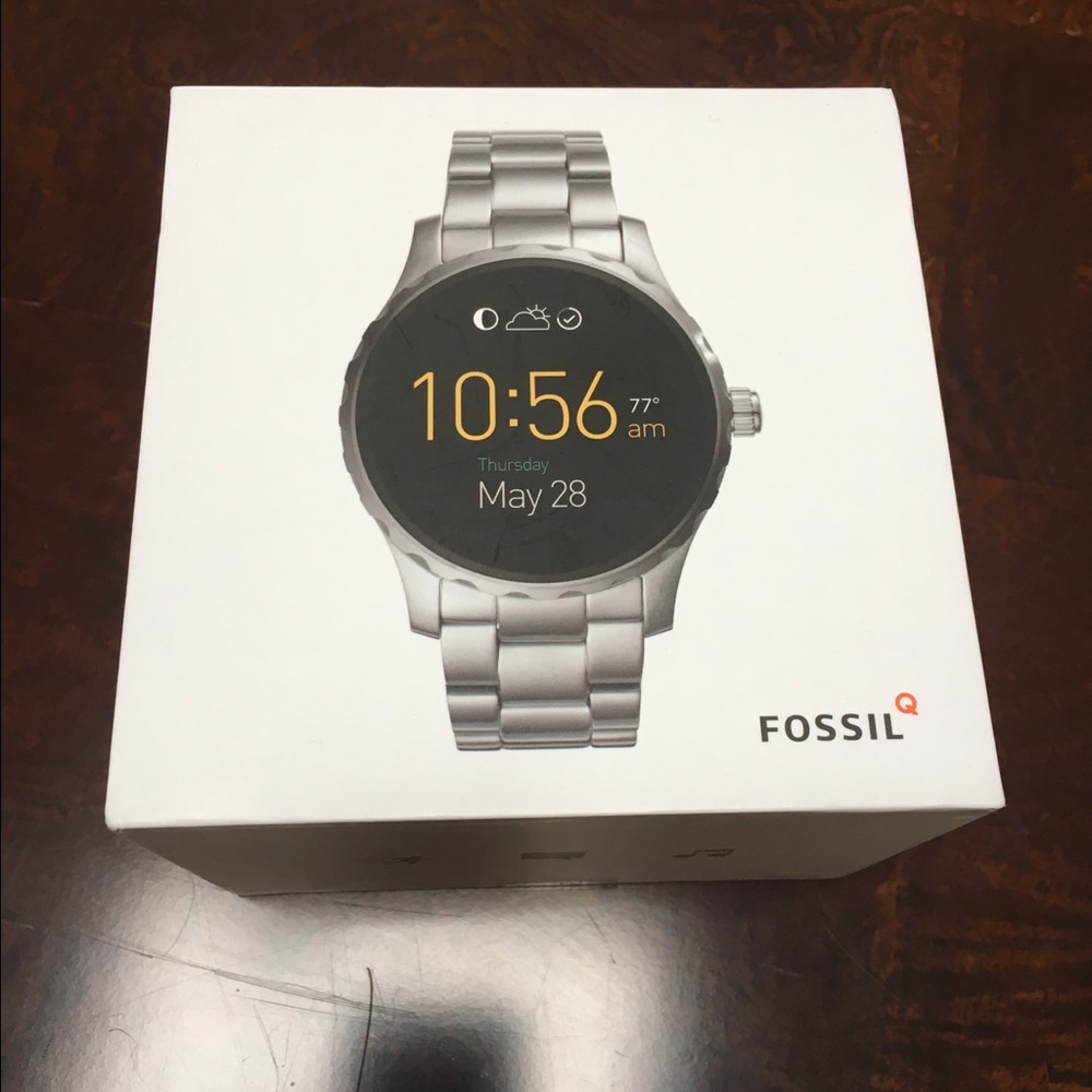 Fossil Q Marshal Bracelet Smart Watch In Silver
