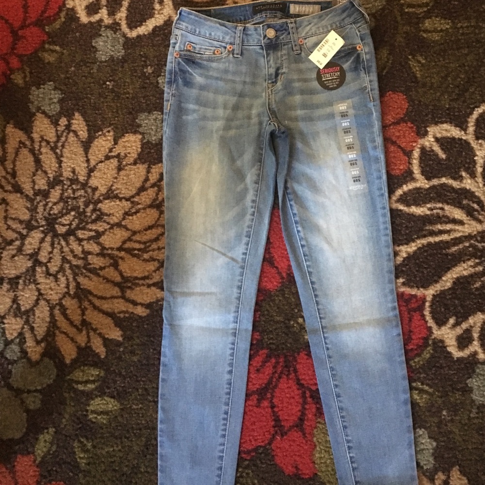 NWT AEROPOSTALE SKINNY JEGGINGS JEANS 00 Short