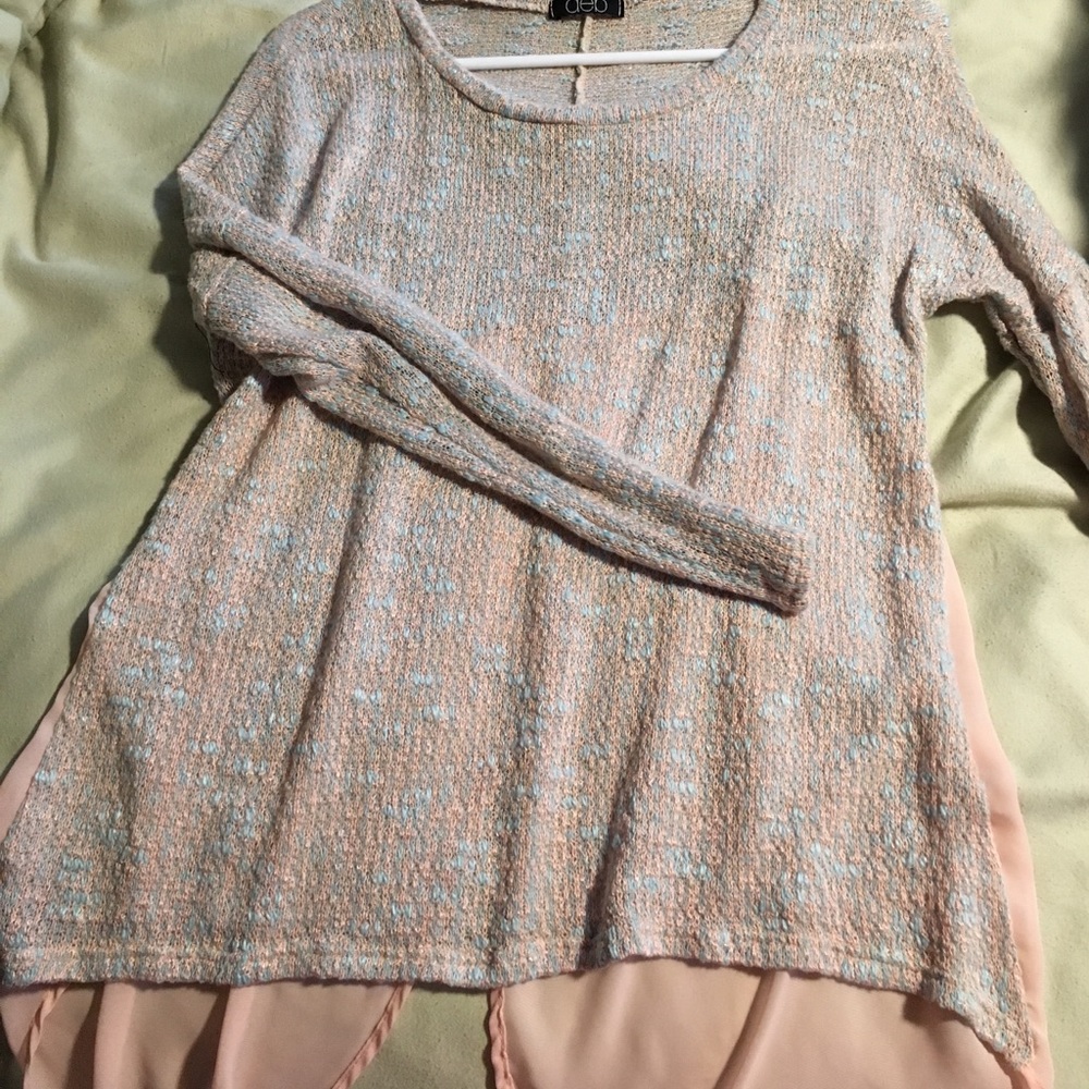 Blouse with see through back