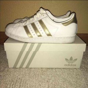 Gold Adidas Shoes