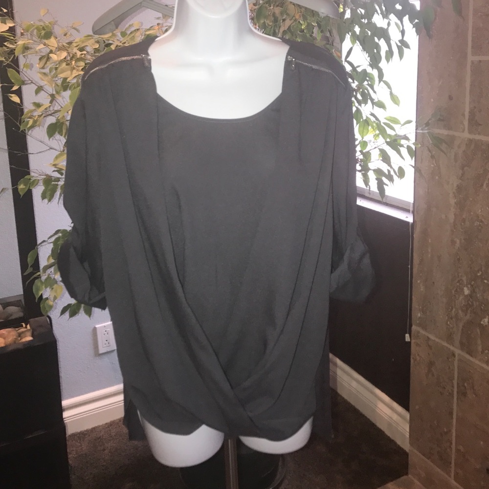 Charcoal grey Calvin Klein blouse