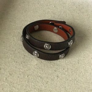 Stella & Dot Leather Wrap Bracelet