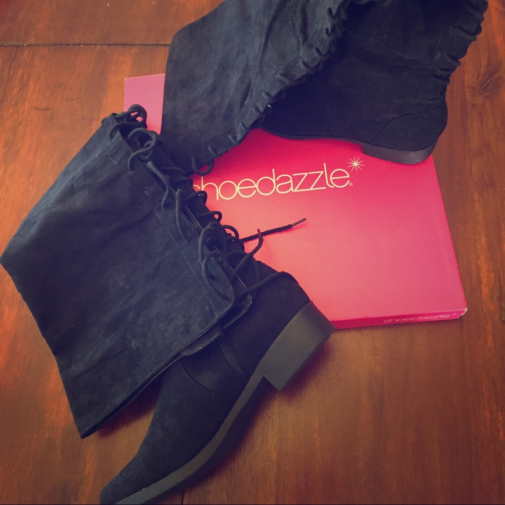 NWB Shoe Dazzle OTK Boot black sz 8.5