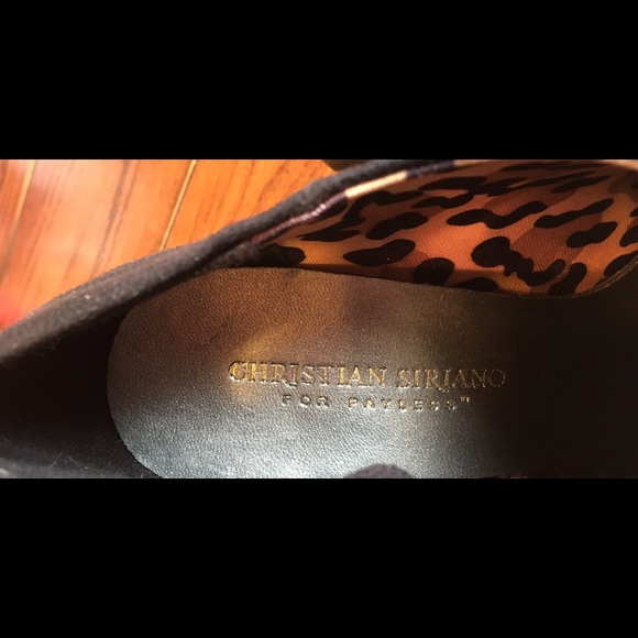 Christian Serano black Racquel booties gold zipper - Picture 2 of 4