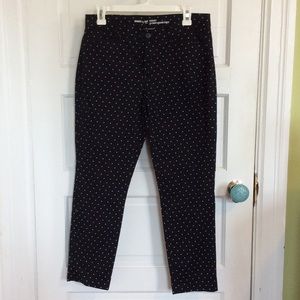 Black polka dot khakis