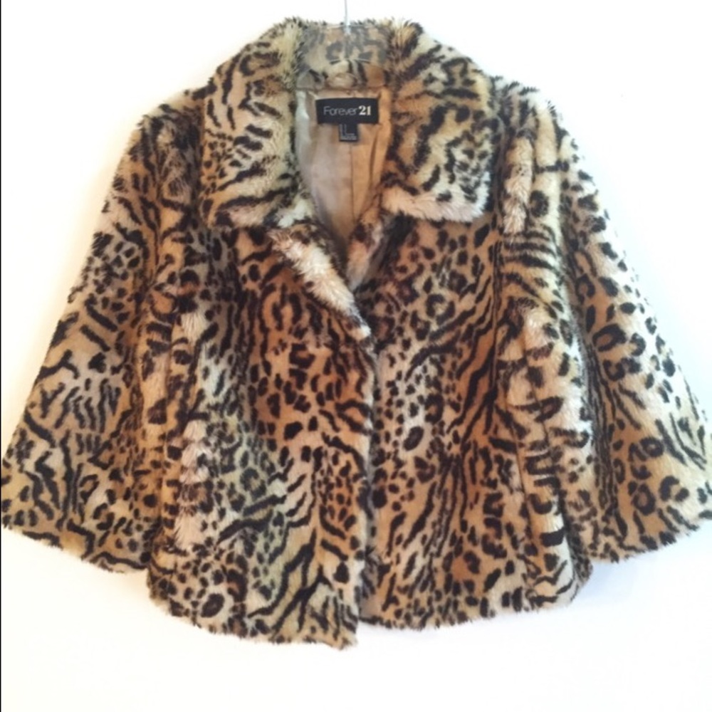 Faux Fur Leopard Coat