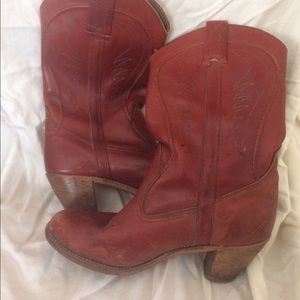 Vintage Red cowboy boots