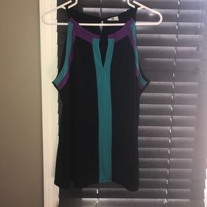 Color blocked dress tank top