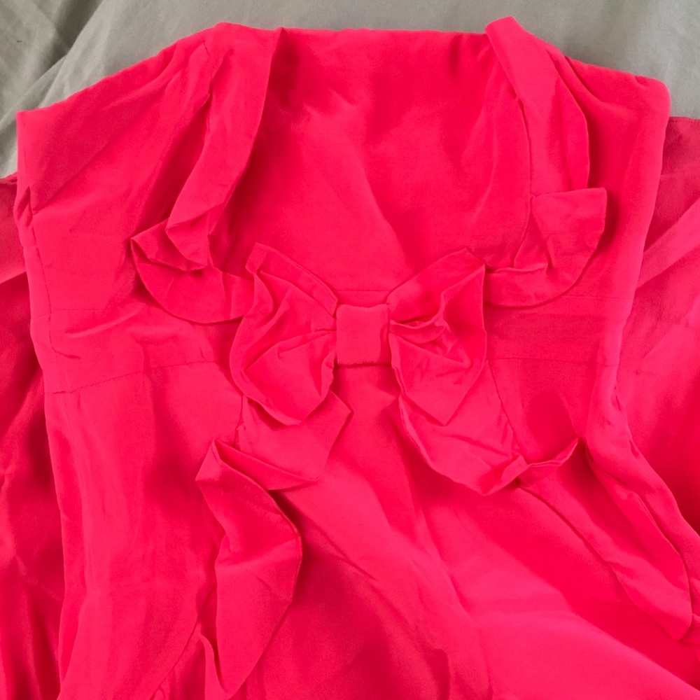 Coral pink strapless maxi dress for prom or formal