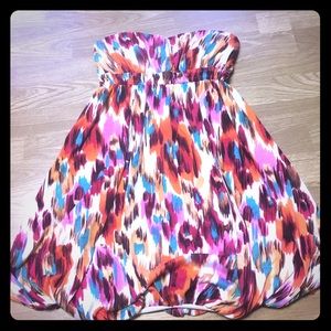 Rainbow tube top dress