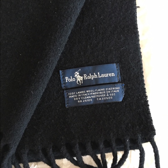Polo Ralph Lauren Wool Scarf White or Black - Picture 2 of 4