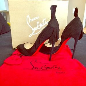 Christian Louboutin Authentic Black Suede 120'