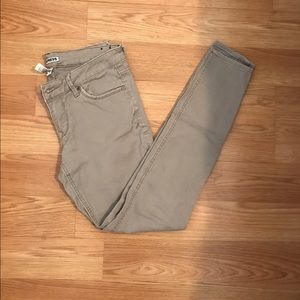 Stone colored skinny jeans