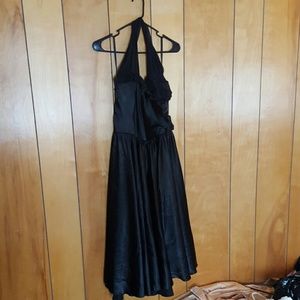 Black pinup halter dress