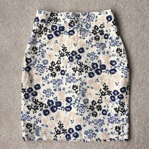 Ann Taylor floral pencil skirt