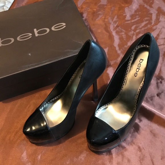 bebe Shoes - Bebe Platform Stiletto Pumps black patent leather