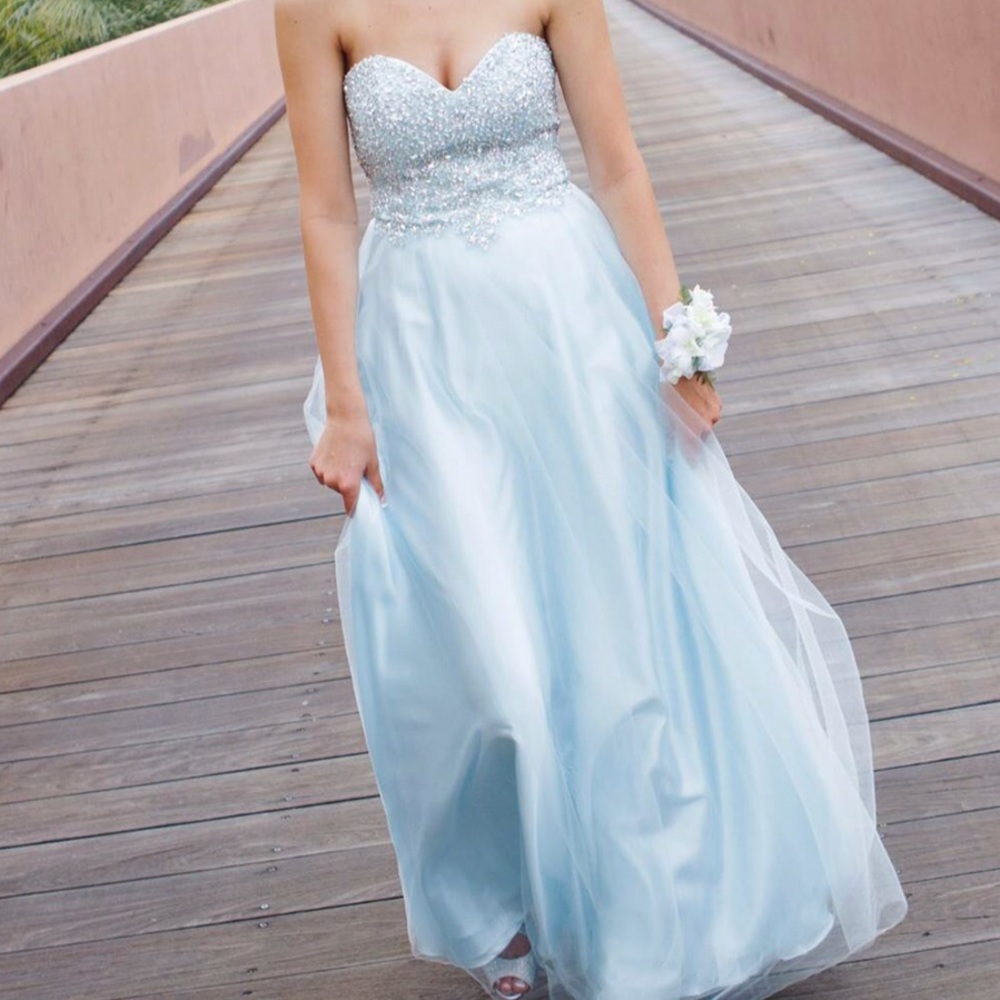 Light blue prom dress