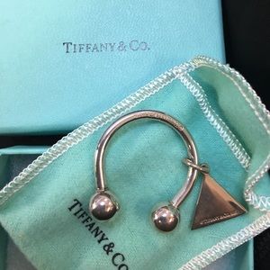 Tiffany & Co. Solid Silver Oval Key Ring. NWOT