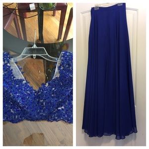 Stunning 2 piece designer prom dress