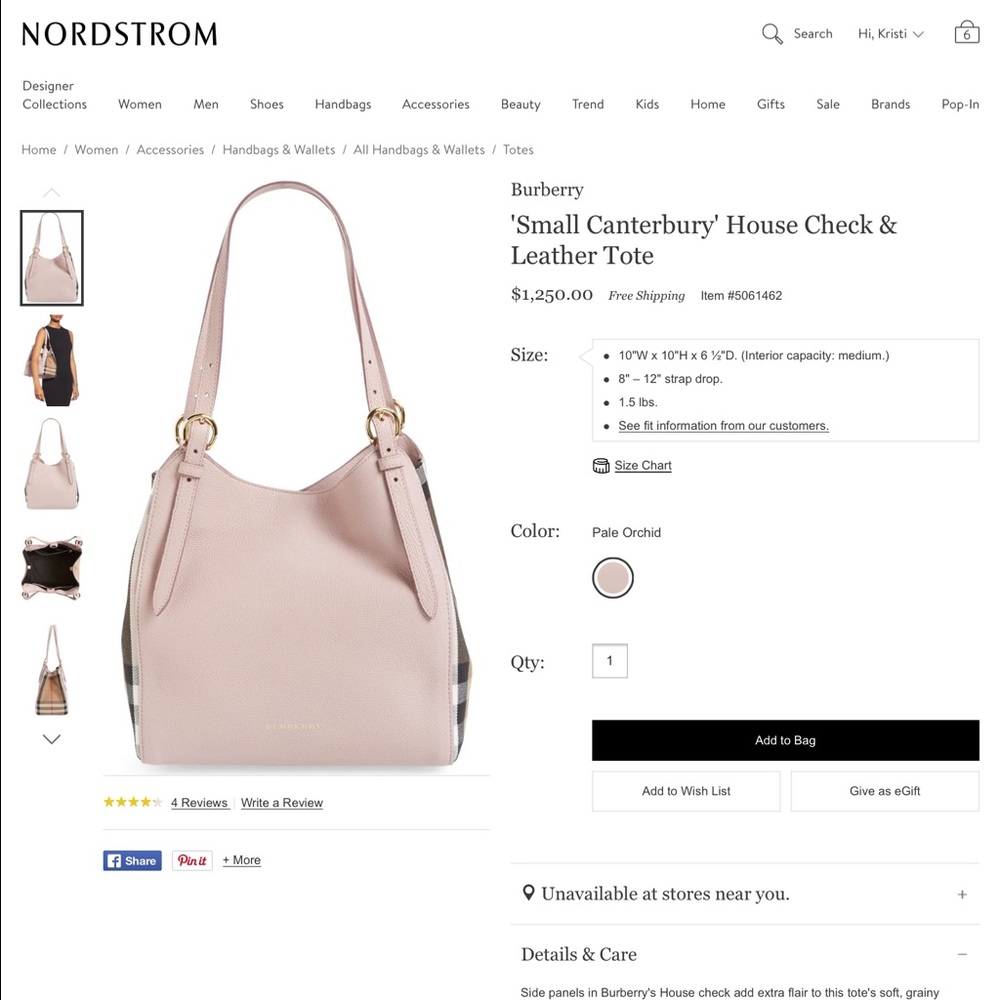 Burberry Gray Canterbury authentic bag perfect