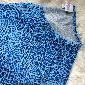 LuLaRoe Irma Tunic 3x Blue Water