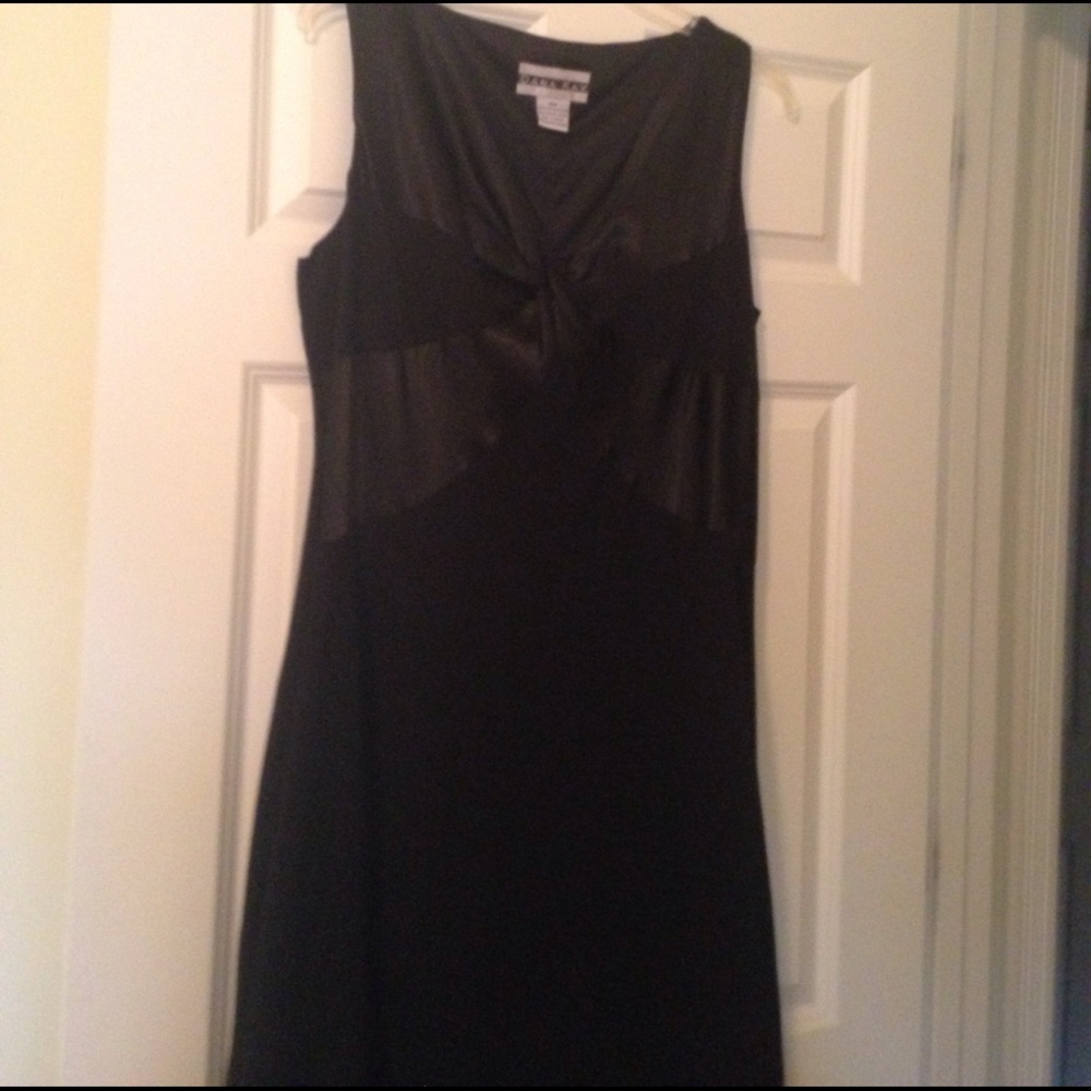 Black slip cocktail dress