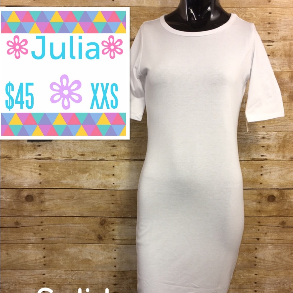 RESERVED-XXS White LuLaRoe Julia Dress NWT