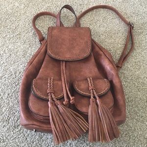 Antik Kraft Vegan Leather Brown Backpack Bag