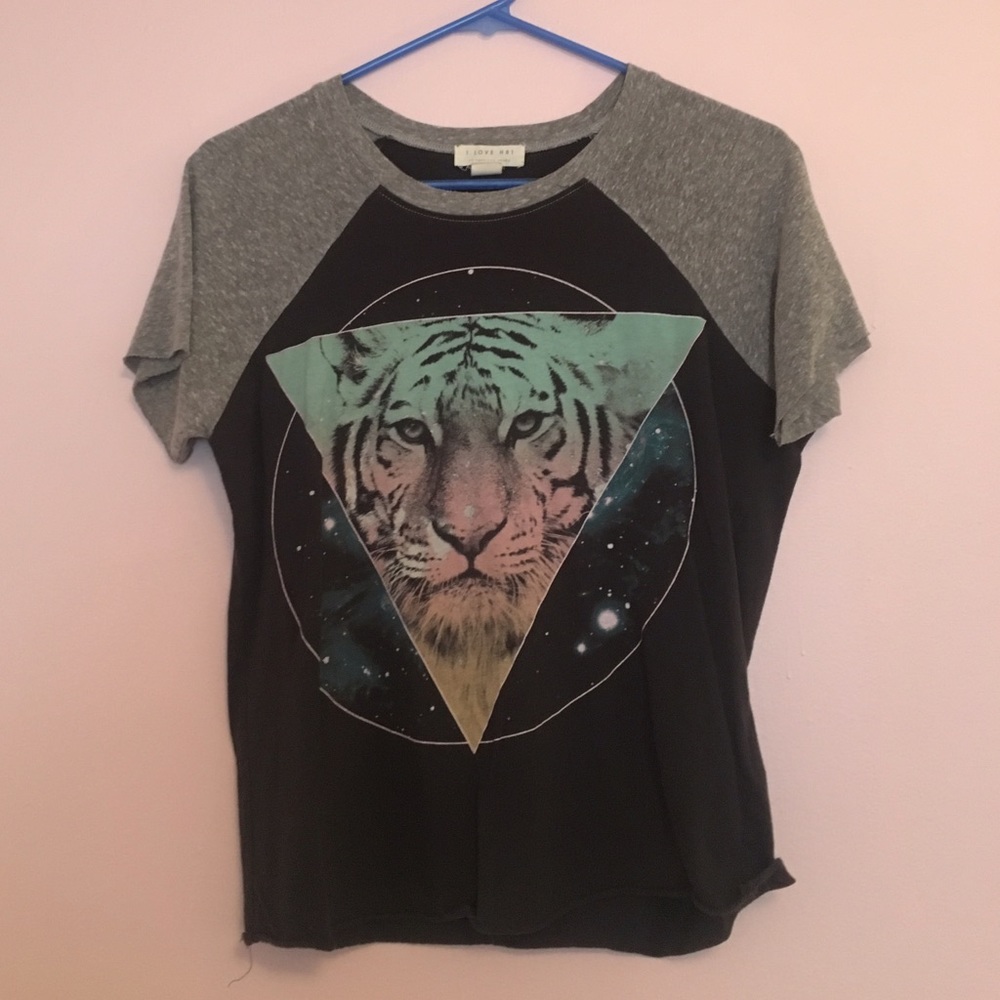 Forever 21 Galaxy Tiger Baseball Tee