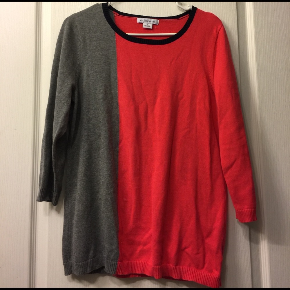 Grey and pink Liz Claiborne sweater