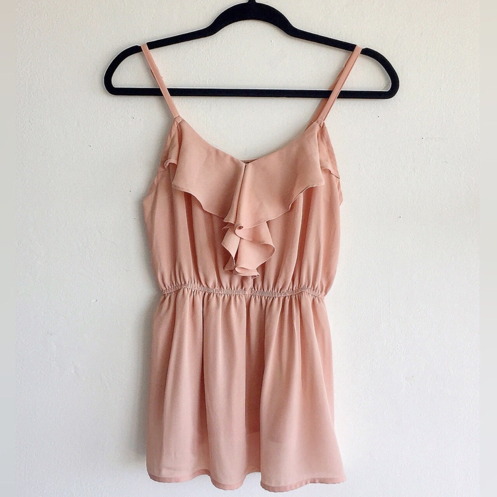 ✨FOREVER XXI Ruffled Peach Pink Tank Top Camisole✨