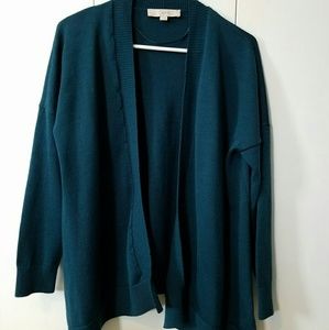 Long open front cardigan