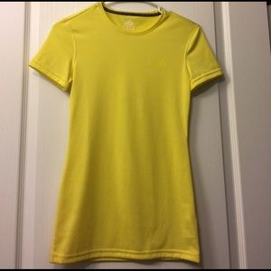 Yellow Adidas workout top