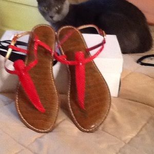 Red sandals