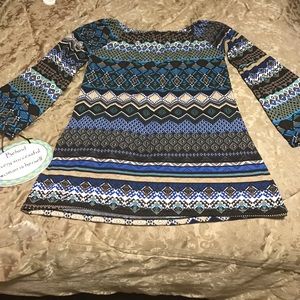 *CUTE*  BOHO style Tunic w Beautiful colors Large