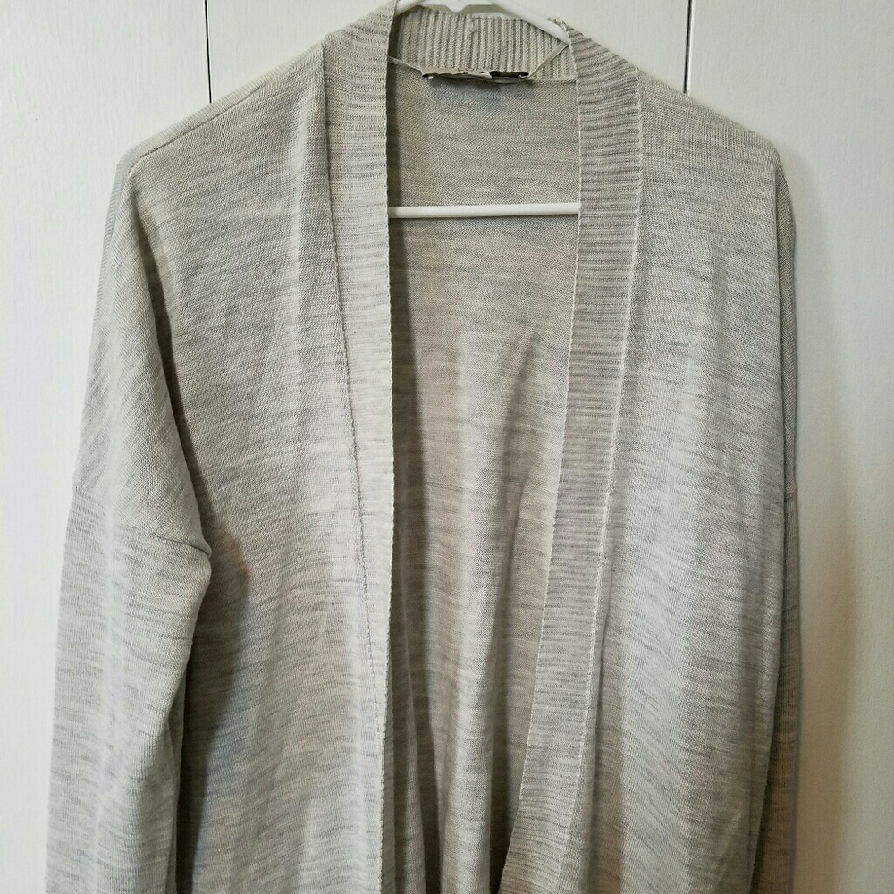 Long open front cardigan