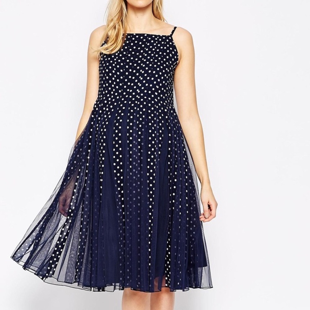 Asos polka dot maternity dress