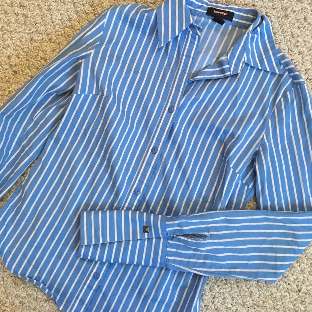 Express button up striped shirt