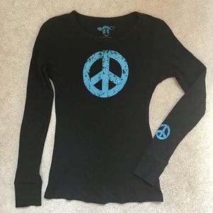 Thermal Peace Sign Shirt