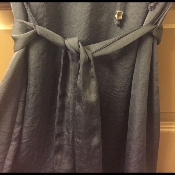 Michael Kors Navy w/silver accent tie dress - Picture 3 of 7