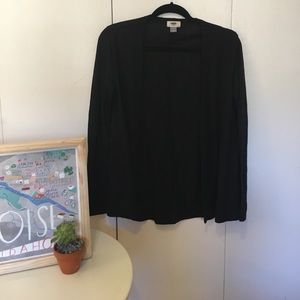 JUST LIKE NEW; Black Tri-Blend Cardigan