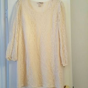 Forever 21 Cream/Off-White Lace Dress