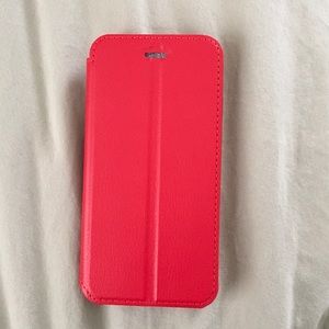 Red Faux leather iPhone 6 case.