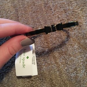 Black and gold Kate spade bow bangle