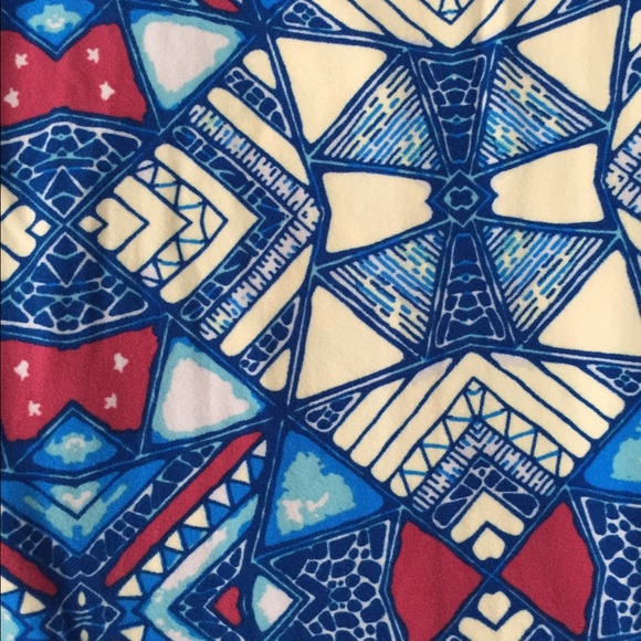 LULAROE OS Abstract Print Leggings (Winter Colors) - Picture 3 of 8