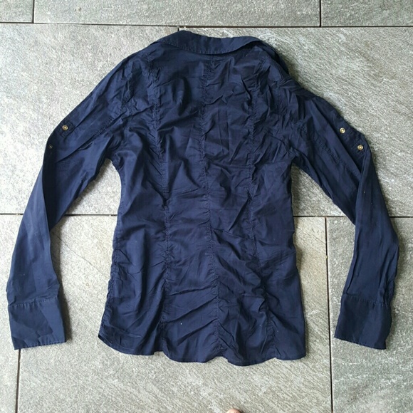 Navy Express Button up - Picture 5 of 8