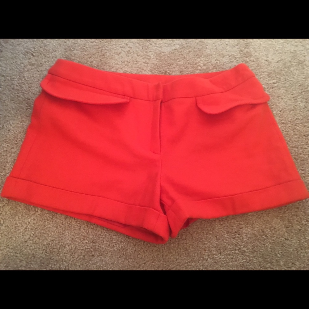 Naf naf coral red shorts size 10