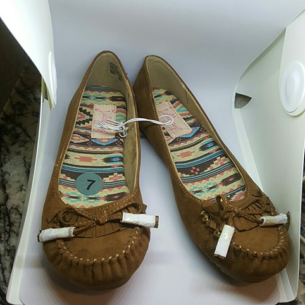 Jellypop dark brown Suede flats size 7