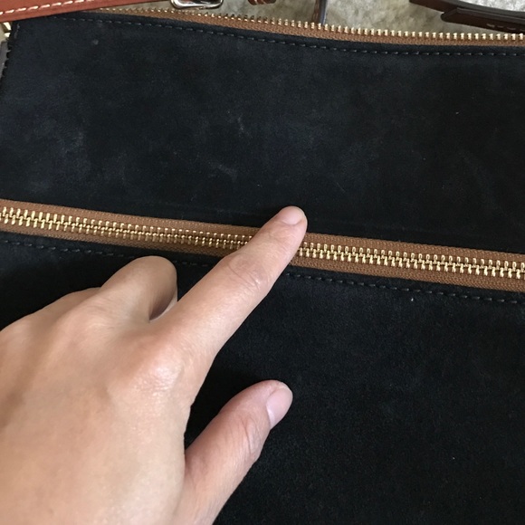 Dooney & Bourke Suede Oversized Crossbody Bag - Picture 8 of 8