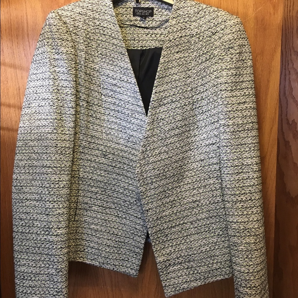 Jacket Top Shop size us8 , I say it's small/med.